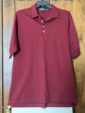 Robert Bryan Supima cotton Men's Wine Red Polo Shirt